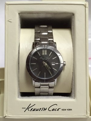 購Happy~美國紐約時尚品牌 Kenneth Cole IKC4878 女款黑色錶盤不鏽鋼鍊錶