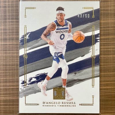 2020-21 Panini Impeccable #32 D'Angelo Russell Timberwolves 43-60