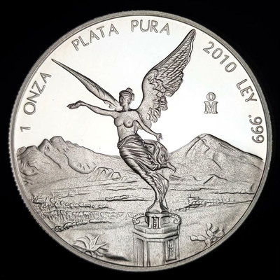 墨西哥飛天女神精制銀幣2010年