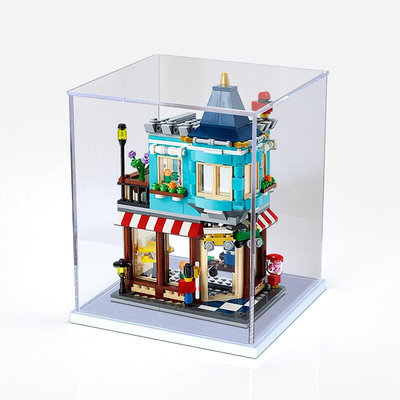 展示盒 防塵盒 收納盒 亞克力展示盒適用LEGO31105城鎮玩具店透明防塵罩手辦免膠收納盒