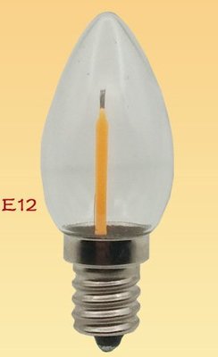 新合成佛具 最新款 亮亮 LED E12 燈絲C7 燈泡 小燈球 節能 省電  玻璃燈頭 佛燈 神明燈 供燈 多用途燈泡