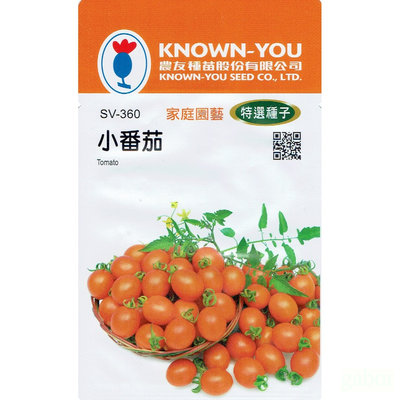 種子王國 小番茄 Tomato (sv-360．橘圓) 【蔬菜種子】農友種苗特選種子 每包約20粒