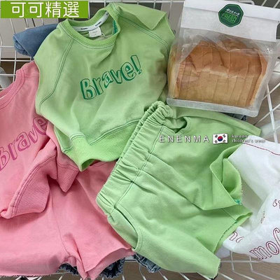 【熱賣精選】Luck Baby 女童套裝兩件套時尚洋氣2022夏季新款兒童套裝男韓版休閒T恤短褲