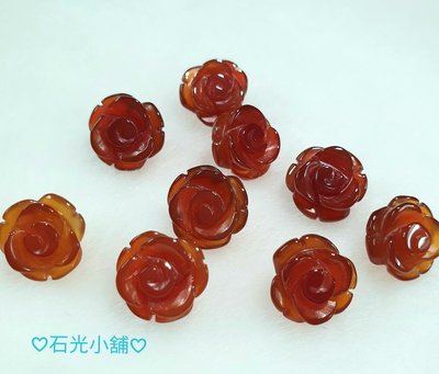 【石光小舖】天然石紅瑪瑙玫瑰花