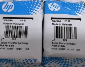 HP 63 黑色+彩色原廠裸裝墨水匣 HP2130 3830 1110 112/2130/2131/2132