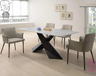 【X+Y】艾克斯居家生活館 現代餐桌椅系列-威斯頓 6尺 5.3尺岩板餐桌.不含餐椅.桌面12mm亮面冰玉白岩板.摩登家具