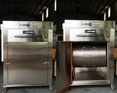 【原豪食品機械】專業客製化  PLC可程式 不鏽鋼箱型滾筒式乾燥機(100公升)