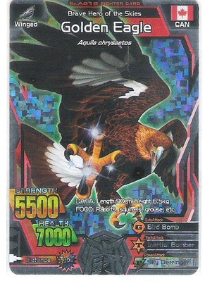 2014 百獸大戰 遊戲卡 英文版 進化篇 (GAK) 銀卡 Golden Eagle 金鵰 (A-018)