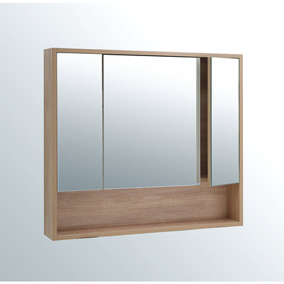 《振勝網》HCG 和成衛浴 LAF9080 90cm 開放式木紋置物鏡箱 鏡櫃 有開放櫃 / 100%防水