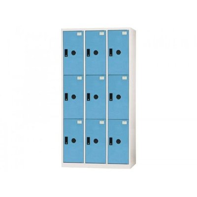 【P24-09】9人衣櫃(全鋼製)(藍色)