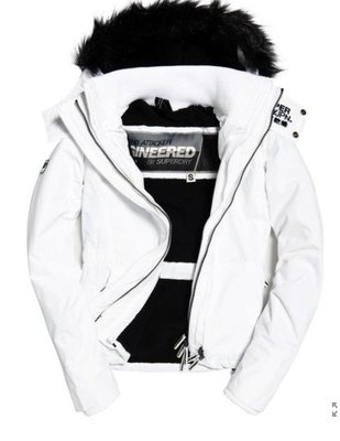 【出清現貨】100%真品Superdry 極度乾燥 風衣外套 女款 防風防潑水 機能外套 白色 黑內刷毛