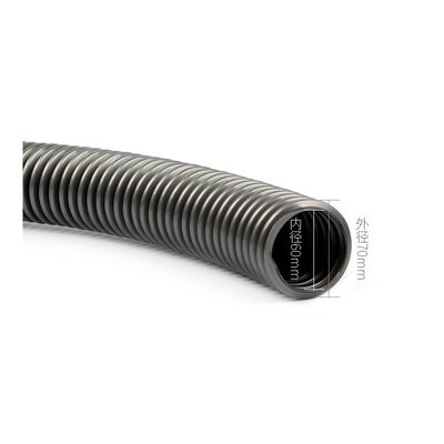 工業吸塵器配件管子軟管螺紋軟灌溉排水管內徑60mm外徑70mm波紋管，特價