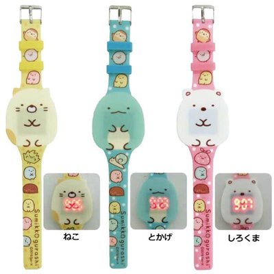 ˙ＴＯＭＡＴＯ生活雜鋪˙日本進口雜貨人氣Sumikko gurashi 角落生物造型兒童手錶 電子錶(現貨+預購)