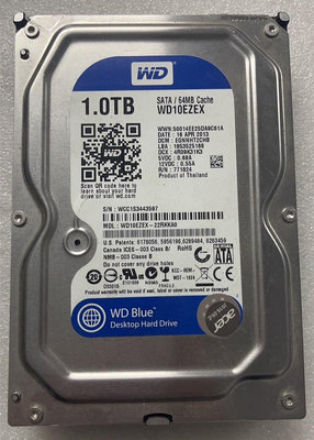 淡水無國界 故障 WD 3.5 吋 硬碟 機械硬碟 1TB 硬碟 中古 已測試 編號: S6