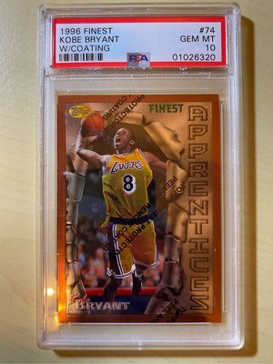 1996 Finest Kobe Bryant RC PSA10 有膜無褪色