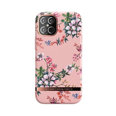 R&F 瑞典手機殼 玫瑰金線框 - 玫粉盛開 - iPhone 12 mini / 12 Pro Max