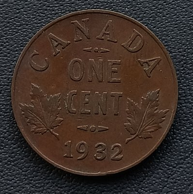 加拿大    1932年   喬治五世   1分   銅幣    2325