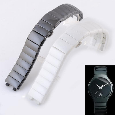 手錶帶 Apes陶瓷錶帶代用雷達真系列rado 黑 白 陶瓷錶鏈 男 女手錶配件