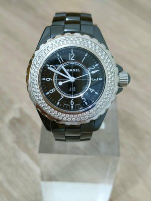 鑫泰典精品 香奈兒CHANEL J12 整隻原裝 原裝 原裝鑽圈 石英 手錶 女錶 瑞士錶
