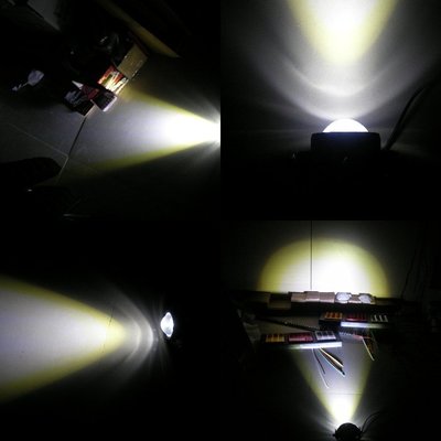 魚眼透鏡LED水底燈-霧燈-投光燈10W黑殼-銀殼-白光爆閃-12V