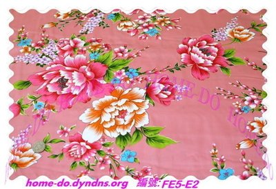 ☆HOME-DO☆客家花布5.3尺寬精梳棉系列 FE5-E  阿嬤的紅花布 牡丹  大花布 台灣紅 桐花祭