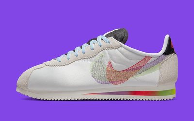 【代購】Nike Classic Cortez 阿甘 彩虹 灰 經典時尚休閒慢跑鞋DR5491-100男女鞋