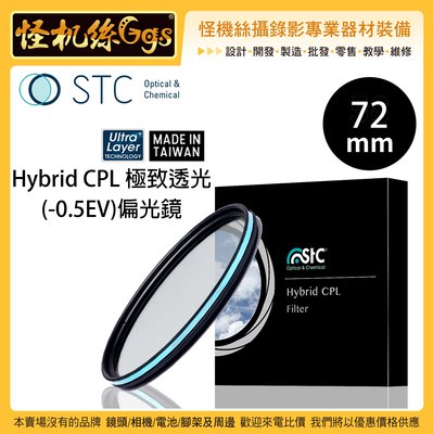 怪機絲 STC 72mm Hybrid CPL 極致透光(-0.5EV) 偏光鏡 保護鏡 二合一 抗靜電 鏡頭 薄框