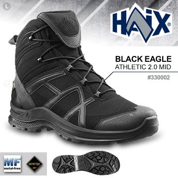【EMS軍】德國HAIX BLACK EAGLE ATHLETIC 2.0 MID 黑鷹運動中筒鞋
