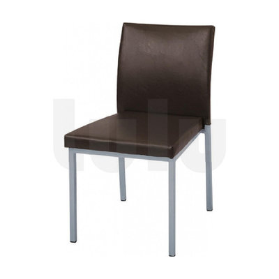 【Lulu】 伯爵椅 銀腳 咖啡色 339-10 ┃ 餐桌 餐椅 餐廳椅 洽談椅 休閒椅 造型椅 用餐椅 銀腳 黑腳 椅