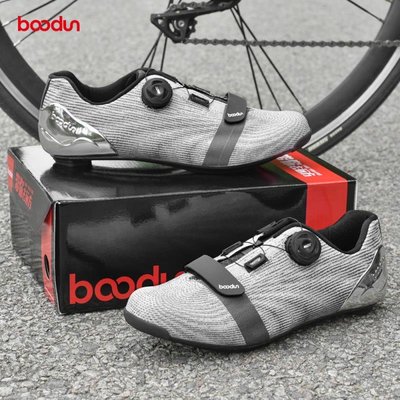 騎行鞋BOODUN/博頓新款戶外公路騎行鞋碳纖維旋鈕扣動感單車自行車鎖鞋
