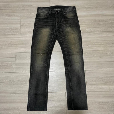 Levi's levis 606 07606-0006 W30 L34 黑灰刷色仿赤耳合身窄版牛仔褲 513 514