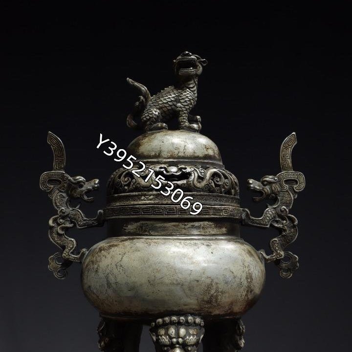 主な素材銅香炉 獅子 大明宣徳年 銅製 彫刻 置物 開運 風水 古美術 骨董 アンティーク
