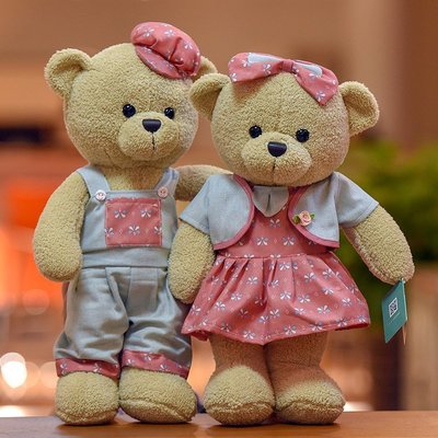 熱銷 *2Duang柯情人節送女友生日禮物情侶泰迪熊毛絨玩具公仔兒童玩偶抱抱熊娃娃