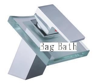 藍天衛浴  b90方玻璃單孔水龍頭