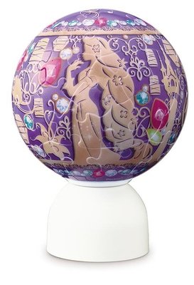 日本正版．迪士尼 長髮公主 Rapunzel 樂佩 魔髮奇緣 3D立體塑膠球型拼圖附LED底座 小夜燈，2003-470