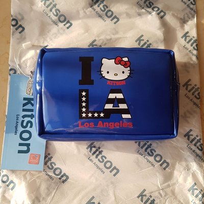 kitson x Kitty - Loves LA 聯名系列 化妝包(BLUE)