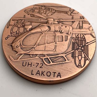 現貨熱銷-【紀念幣】美國空軍陸軍戰斗機飛機直升機紀念幣硬幣 收藏幣浮雕全球播客幣