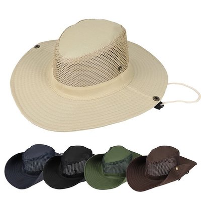 戶外純色帽漁夫帽釣魚帽遮陽帽迷彩帽登山帽叢林出口韓國