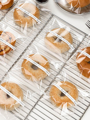【滿100元出貨】面包包裝袋烘焙貝果三明治透明自粘袋子小餅干單獨吐司自封打包袋~佳樂優選