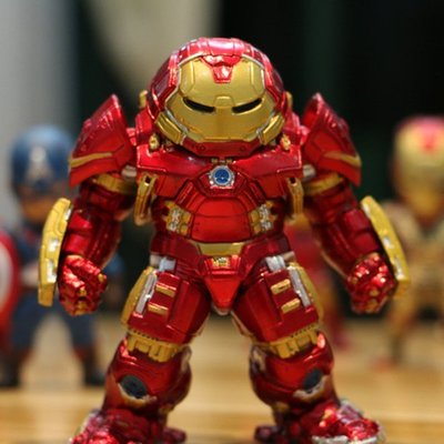 iron man復仇者聯盟美國隊長2Q版鋼鐵人反浩克裝甲公仔模型裝飾汽車套裝