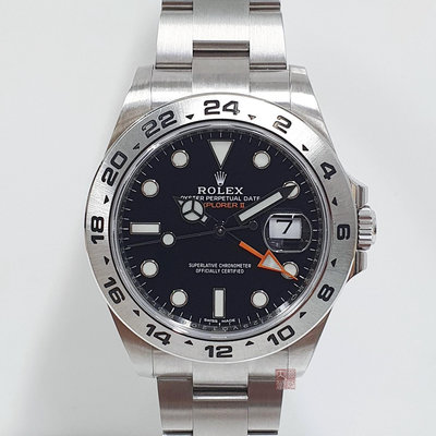 ROLEX 勞力士 216570 Explorer ll 探二 2020/02卡 全配件 黑面橘針 大眾當舖L750