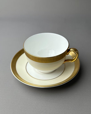 英國明頓Minton 骨瓷重鎏金浮雕咖啡杯 白金漢高端系列