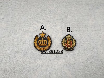 皇家學院風徽章布貼、裝飾貼布、貼飾、衣服補丁--B498(B)