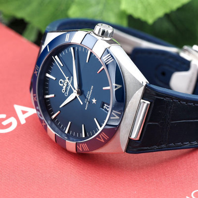 歐米茄 OMEGA 星座系列 藍色陶瓷錶框 41mm 同軸擒縱 大師天文台腕錶 藍面