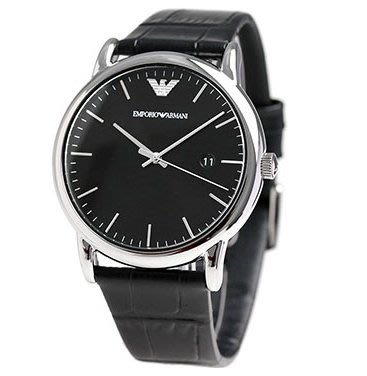 EMPORIO ARMANI AR2500 亞曼尼 手錶 42mm 日期視窗 石英腕錶 皮錶帶 男錶女錶