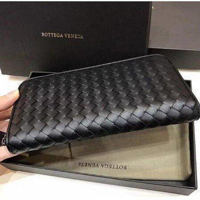 Bottega Veneta BV 經典編織 牛皮 翻蓋兩摺皮夾/長夾 男女款錢包