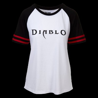 【丹】暴雪商城_Diablo Varsity Raglan Shirt 暗黑破壞神 T恤 女版