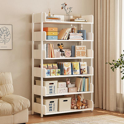 簡易書架落地ins置物架客廳多層儲物架閱讀收納架子家用臥室書柜