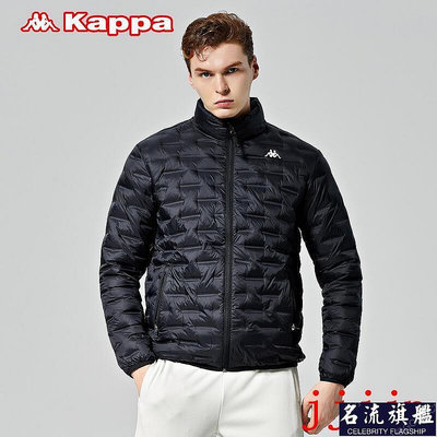 庫存多多Kappa卡帕羽絨服新款冬男白鴨絨羽絨服立領防寒保暖外套提供統編-名流