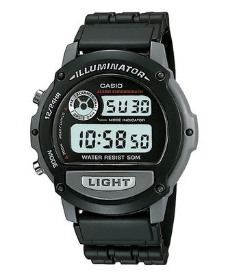 【CASIO專賣】W-87H-1 大型的液晶錶面讓時間與日期更易閱讀，搭載防水50米